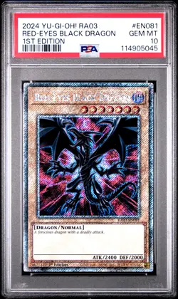 2024 YU-GI-OH! RA03-QUARTER CENTURY BONANZA 1ST ED RED-EYES BLACK DRAGON PSA 10 - Image 1