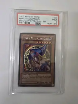 Yu-Gi-Oh! Dark Magician Girl Magician's Force 1st Ed Secret Rare MFC-000 PSA 9 - Image 1