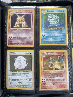 Nearly Complete Pokemon Card Base Set WOTC 1999 Charizard, Blastoise, Venusaur - Image 1