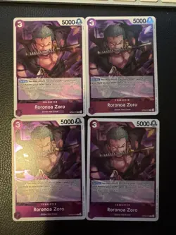 OP09-076 Roronoa Zoro R Playset X4 One Piece Card Game TCG CCG - Image 1