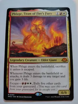 Phlage, Titan of Fire's Fury 197 M Modern Horizons 3 NM MTG - Image 1