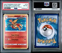 Pokemon Special Delivery Charizard Holo SWSH075 Promo 2022 PSA 8 - Image 3