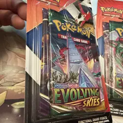 (2) Pokemon Evolving Skies & Chilling Reign 2 pack Blister with Pin NEW & SEALED - Image 2