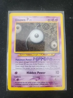 Unown P 58/105 Neo Destiny Vintage 2002 Pokemon Card - Image 1