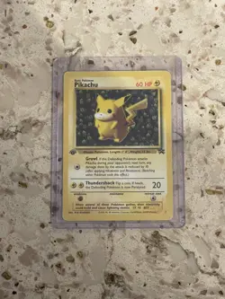 1999 Pokemon Ivy Pikachu League Promo #1 Black Star 1st Edition Misprint Error - Image 1
