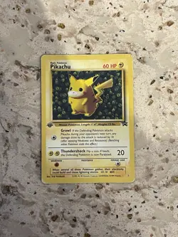 1999 Pokemon Ivy Pikachu League Promo #1 Black Star 1st Edition Misprint Error - Image 2