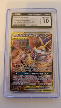 2019 POKEMON #SM230 CHARIZARD BRAIXEN GX TAG TEAM CGC GEM MINT 10 - Image 3