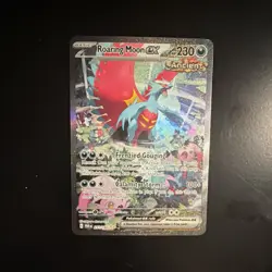 Pokemon Roaring Moon ex Illustration Rare Holo SV04 Paradox Rift 251/182 230 HP - Image 1