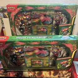 Lot of 2 - Pokemon Mega Venusaur ex Premium Collection Boxes - Brand New Sealed - Image 1