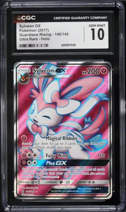 Sylveon GX Ultra Rare Pokemon Sun & Moon Guardians Rising CGC 10 Gem Mint - Image 1
