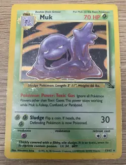 Muk 13/62- Fossil Holo MP- Pokemon TCG - Image 1
