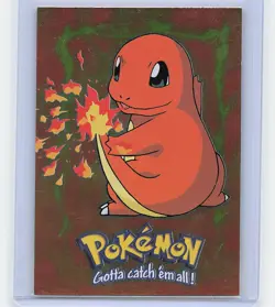 Topps Pokemon The First Movie Holo E4 Charmander Blue Logo HOLO (NM/LP) - Image 1