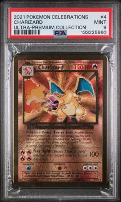 Charizard PSA 9 #4 Celebrations Ultra Premium Collection Metal Promo Pokemon - Image 1