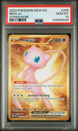 2023 POKEMON MEW EN-151 HYPER RARE #205 MEW EX PSA 10 - Image 1