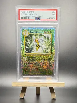 2002 POKEMON BEEDRILL REVERSE HOLO #20 LEGENDARY COLLECTION PSA 7 WOTC VINTAGE - Image 1