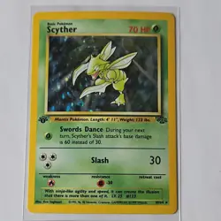 Pokemon Scyther Jungle 10/64 1st Edition Holo Rare 70 HP 1999 English - Image 1