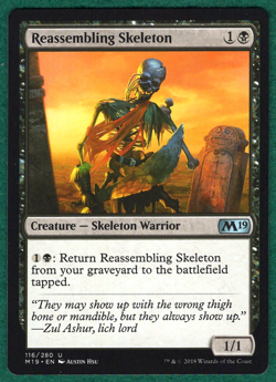 Reassembling Skeleton - Core Set 2019 (M19) #116 - Magic: The Gathering MTG Card - Image 1