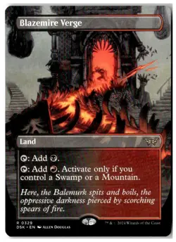 MTG Blazemire Verge (Borderless) - Duskmourn: House of Horror MP English - Image 1