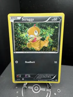 Pokemon TCG Mcdonalds 2012 Scraggy 10/12 Holo Stamped Promo LP - Image 1