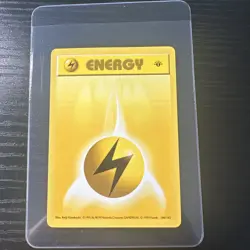 Lightning Energy 1st Edition Base Set 100/102 WOTC Vintage Pokemon - Image 1