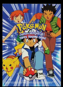 Pokemon Card - Pokemon Checklist Topps Movie Animation Edition Blue Logo - Image 1