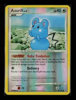 Azurill 69/130 Common Reverse Holo Diamond and Pearl Pokemon Card - Image 1