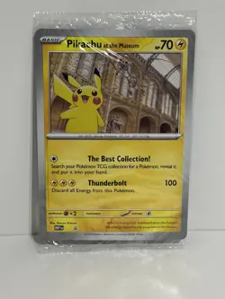 Pikachu At The Museum, Pokemon X Natural History Museum Jumbo Promo Pokemon Card - Image 2