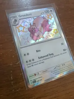 Greedent - 206/091 Paldean Fates Shiny Rare Pokemon - NM/MINT - Image 2