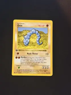 Pokemon Onix Base Set Shadowless Card #056/102 1st Edition Common - Image 1