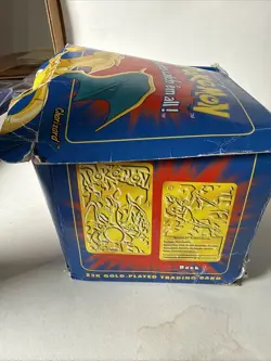 Pokemon 1999 Burger King 23k Gold Plated Card - Charizard Blue Box SEALED - Image 4