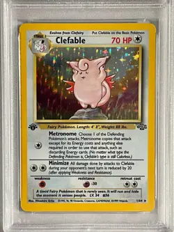 1999 Pokemon Jungle - Clefable Holo 1st Edition #1 - PSA NM (NEAR MINT) 7!!!! - Image 2