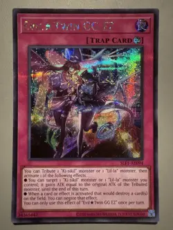 YUGIOH EVIL TWIN GG EZ (TRAP) ASIA ENGLISH EDITION SLF1-AE094 SECRET RARE - Image 1