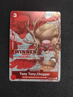 2024 One Piece Tony Tony Chopper Winner OP04-010 Promotional Card Foil English - Image 1