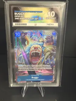 One Piece Card Game 2nd Anniversary Buggy OP09-051 ACE 10 PERFECT SUBS - Image 1