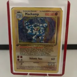 Pokemon TCG Machamp Holo Rare 1st Edition Base Set 1995 Vintage Card Hp - Image 3