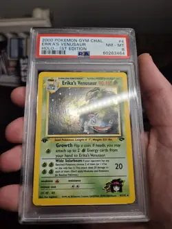 Erika's Venusaur 1st Edition PSA 8 Pokemon Card Gym Challenge Rare Holo 4/132 - Image 2