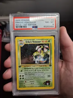 Erika's Venusaur 1st Edition PSA 8 Pokemon Card Gym Challenge Rare Holo 4/132 - Image 3