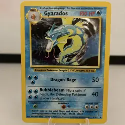 1999 Pokemon TCG Gyarados Holo Rare Card Base Set 6/102 Vintage - Image 1