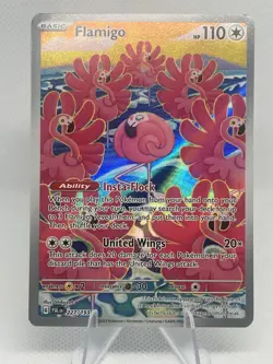 Pokemon Card TCG Flamigo 227/193 Holo Illustration Rare Paldea Evolved Art34 - Image 1