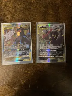 Pokemon GX TAG TEAM Reshiram & Zekrom & Umbreon & Darkrai Cards - Set of 2 - Image 1