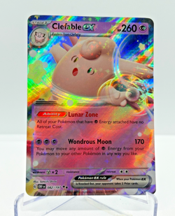 Clefable EX 082/197 Holo Double Rare S&V Obsidian Flames Pokemon Card NEAR MINT - Image 1