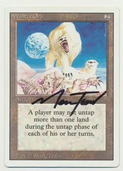 MTG Magic the Gathering Mark Tedin SIGNED Revised 3rd Edition Winter Orb MP!! - Image 1