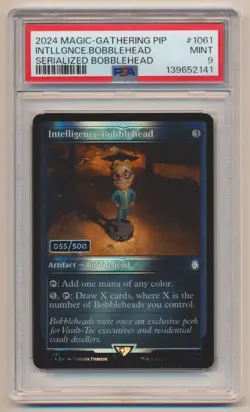 PSA 9 MTG Magic the Gathering PIP Serialized Intelligence Bobblehead #055 MINT! - Image 1