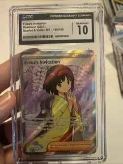 Erika's Invitation 196/165 CGC 10 Gem Mint Pokemon 151 FULL ART English - Image 1