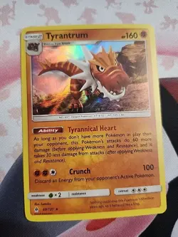 Tyrantrum 69/131 Holo Rare S&M Forbidden Light Pokemon TCG NM - Image 1