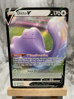 Ditto V 050/072 Shining Fates NM Full Art Ultra Rare Pokemon Card MINT - Image 1