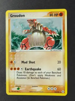 Pokemon Groudon 102/101 Hidden Legends Holo Lightly Played to NM Ungraded - Image 1