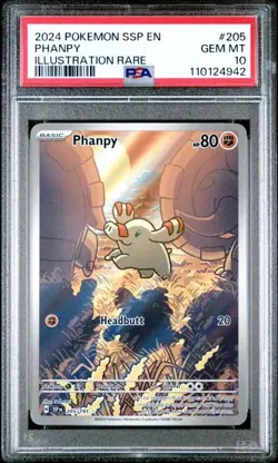 PHANPY Super Electric Breaker Illustration Rare #205 PSA 10 Pokemon [Nostalgium] - Image 1