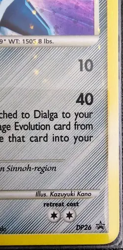 Pokemon TCG Dialga LV 68 Holo Rare Black Star Promo DP26 Super Rare 2008 NM - Image 4