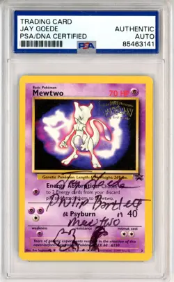 PSA Signed Jay Goede Pokemon TCG Mewtwo (Movie Promo) 03 Wotc Promo Regular 1999 - Image 1